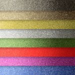 Glitter self-adhesive card paper mix colours