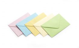 Decorative Envelope mix pastel colours 70x100mm