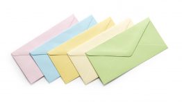 Decorative Envelope mix pastel colours 80x160mm