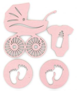 Cutted decoration Baby Pink