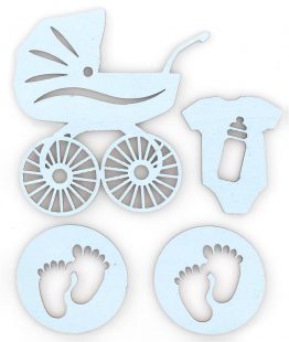 Cutted decoration Baby Blue