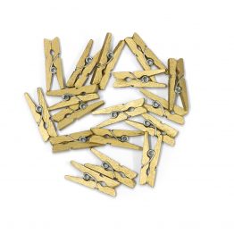 Wooden Buckles gold 25mm