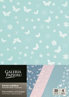 Card paper Mix 4 patterns – Pastel Blue