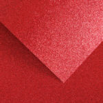 Glittered card paper red