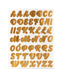 Stickers Letters and Numbers gold