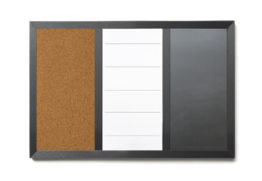 3w1 chalk-magnetic and cork board 60x40cm