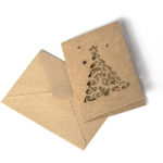 Dark Beige Christmas Tree Kit (carnet+envelope 70x100mm)