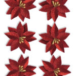 Paper flowers Poinsettia red