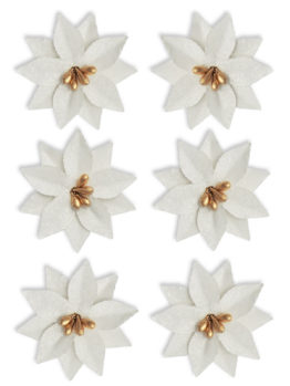 Paper flowers Poinsettia white