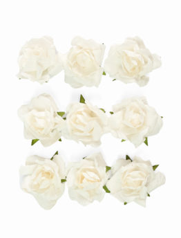 Набор цветов декоративных Розы белый