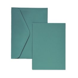 Card base A6+C6 for creation of invitations, green