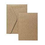 Card base A6+C6 for creation of invitations, Kraft