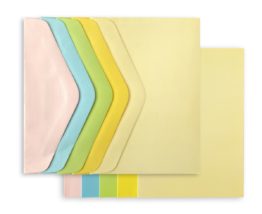 Card base, card and envelope A6+C6, mix of colors