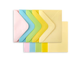 Set mix of pastel colours (insert+envelope 70×100 mm)