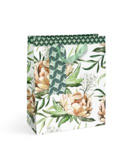 Paper gift bag PEONIES L 32x12x26