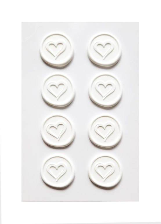 Wax Stamp HEART white