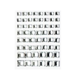 Kryształki Kwadraty srebrne