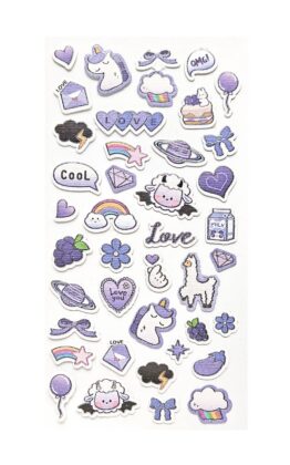 Naklejki Enjoy – zestaw fioletowy