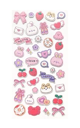 Naklejki Enjoy – zestaw różowy