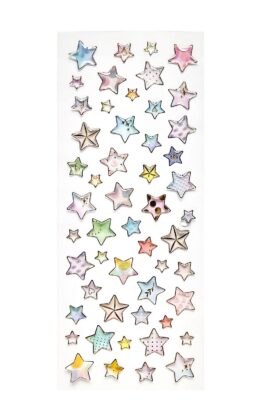 Naklejki Gwiazdki ze złotą obwódką